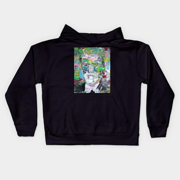 SIGMUND FREUD - acrylic portrait Kids Hoodie by lautir